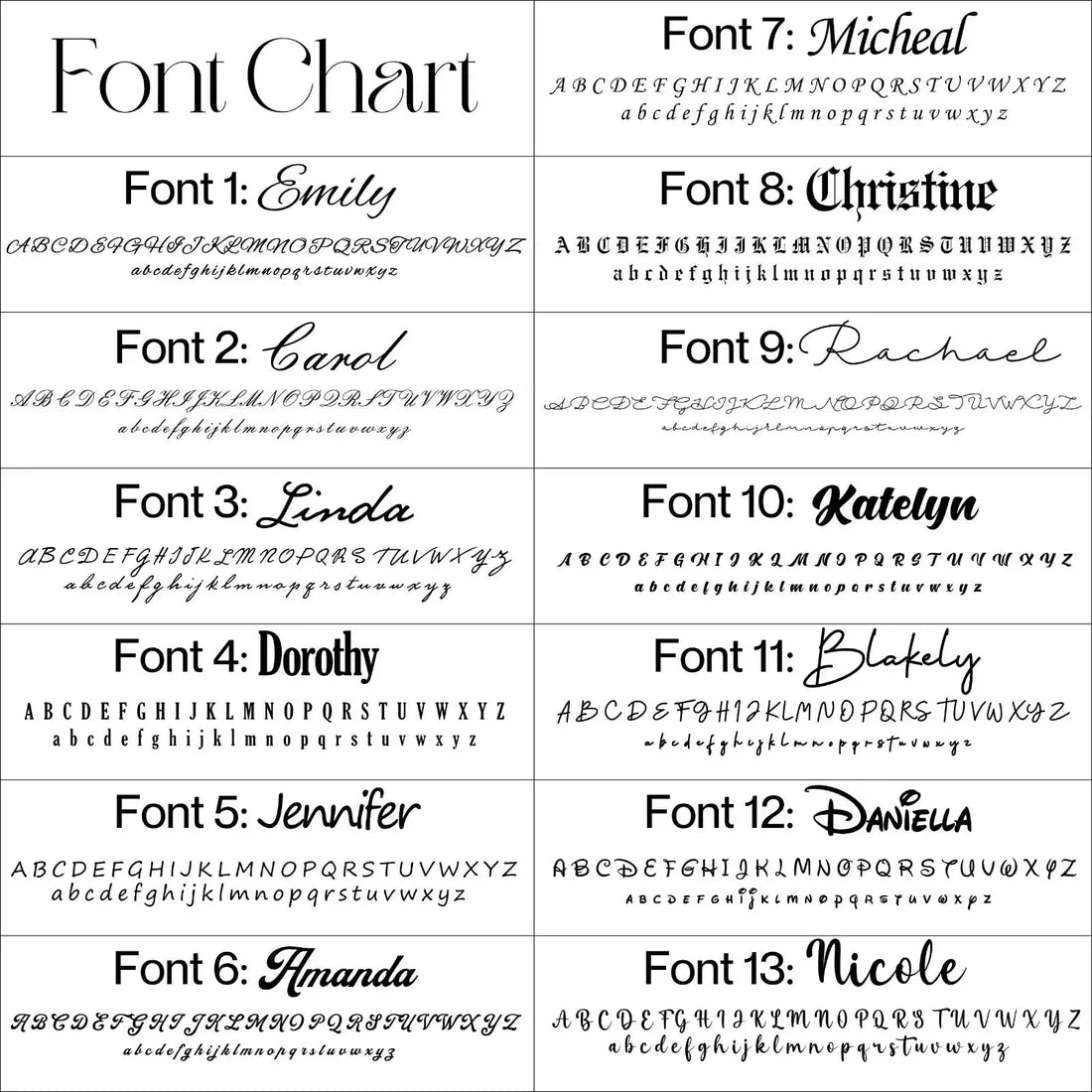 قلادة تحمل اسمًا باللغة الإنجليزية